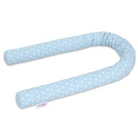 babybay Nestchenschlange Piqué passend für Kinderbetten, azurblau Sterne weiß