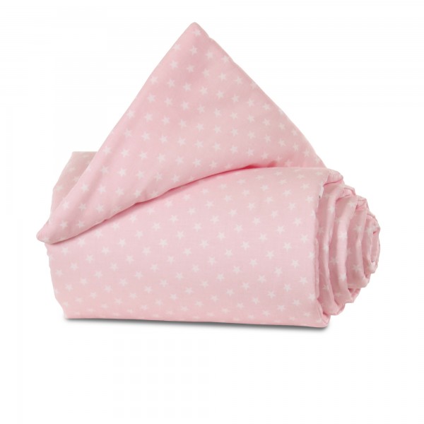 babybay Nestchen Organic Cotton passend für Modell Maxi, Boxspring, Comfort und Comfort Plus, rose Sterne weiß