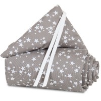 babybay Nestchen Piqué passend für Modell Boxspring XXL, taupe Sterne weiß