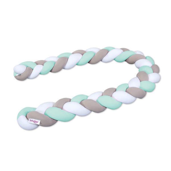 babybay Nestchenschlange geflochten passend für alle Modelle, weiß/beige/mint