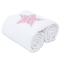 babybay Nestchen Piqué passend für Modell Maxi, Boxspring, Comfort und Comfort Plus, weiß Applikation Stern beere Sterne weiß