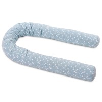 babybay Nestchenschlange Piqué passend für Kinderbetten, azurblau Sterne weiß